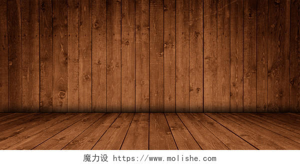 棕色立体空间木纹背景木头纹路实木板海报展板网页背景